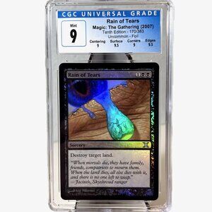 RAIN OF TEARS Foil 10th Edition 170/383 2007 CGC Graded 9 Mint MTG